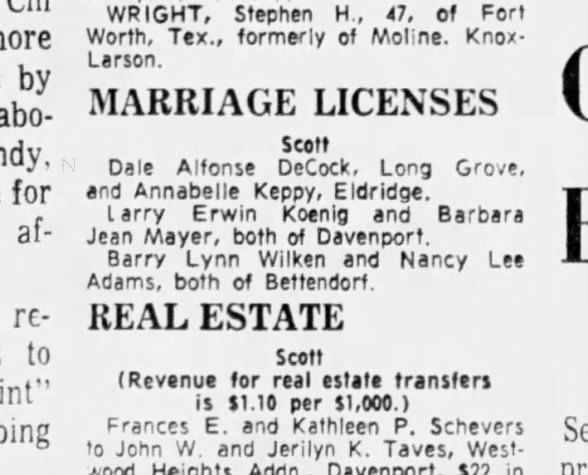 Clipping from Quad-City Times